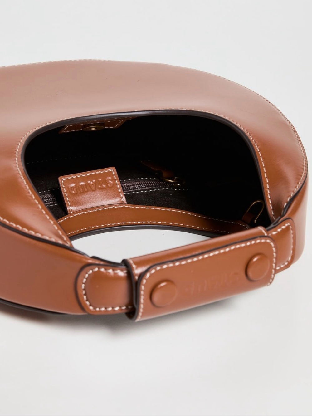 STAUD
Mini Moon Leather Bag in Tan - Picture 3 of 9